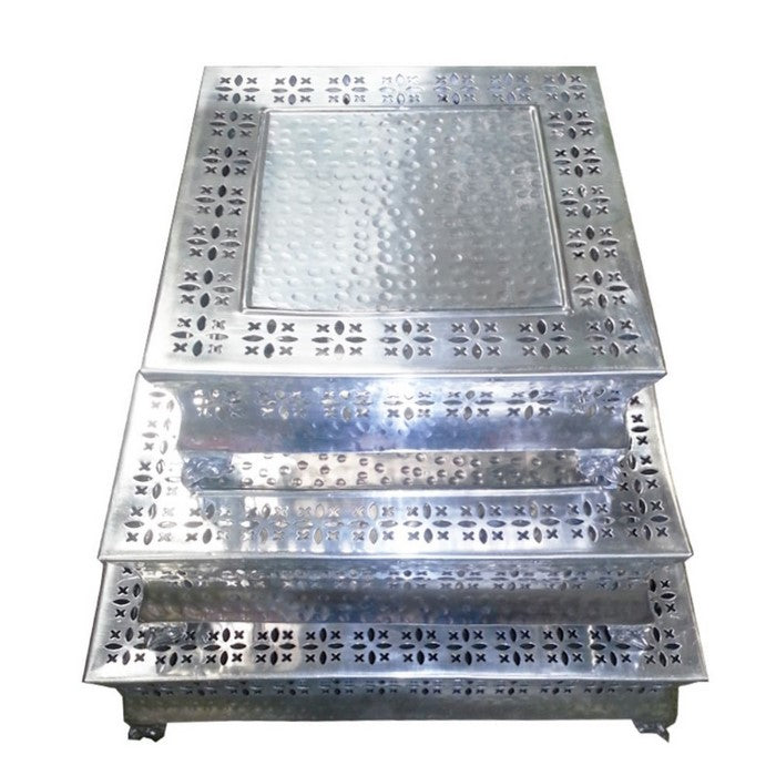 Classy 3 pc Square Cake Stand - Benzara