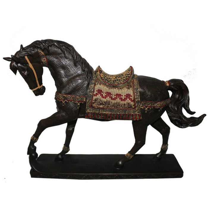 Inspiring Horse On Stand Polyresin