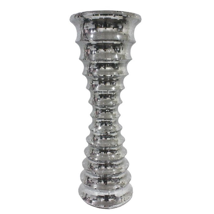 Fascinating Resin Mirror Fiber Glass Vase - Benzara