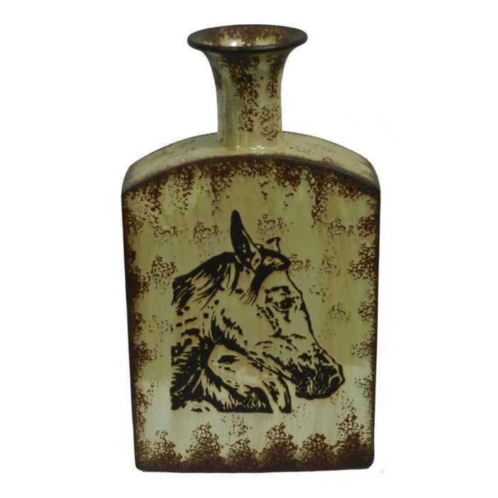 Classy Green Ceramic Vase - Benzara