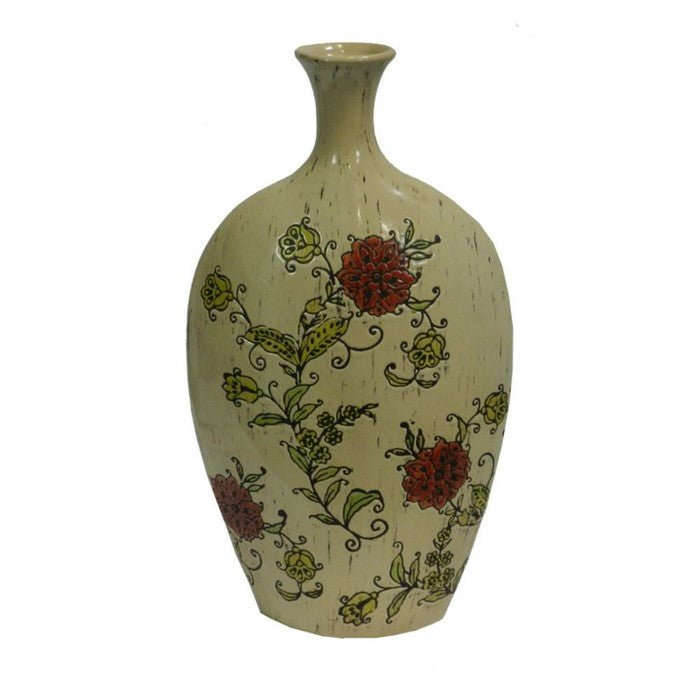 Elegant Multicolor Ceramic Vase - Benzara