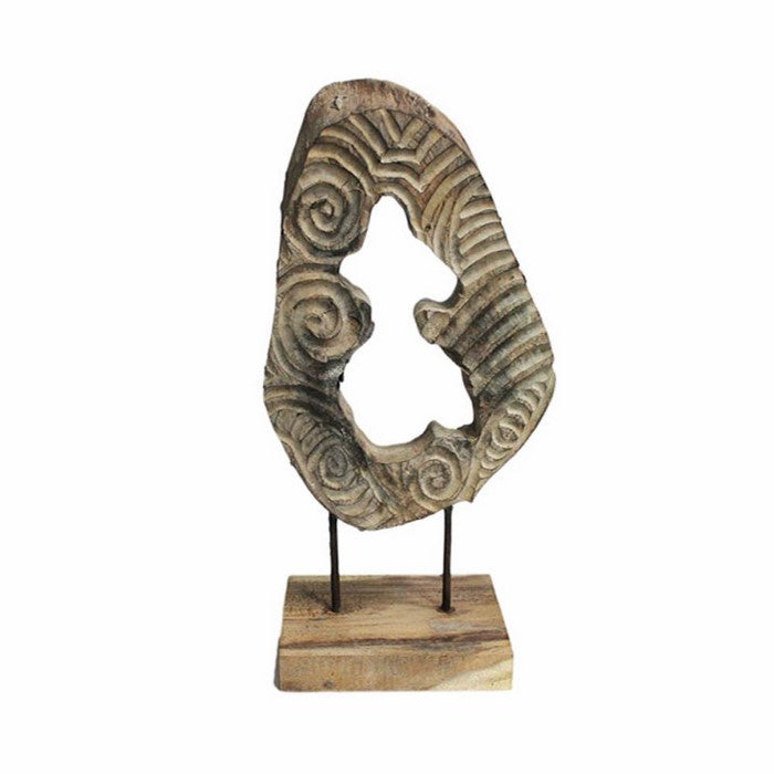 Incredible WoodenDecor on Stand Brown Wash - Benzara