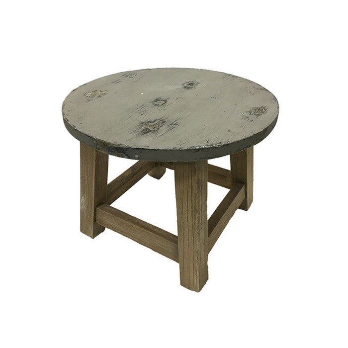 Appealing Wooden Round Table - Benzara