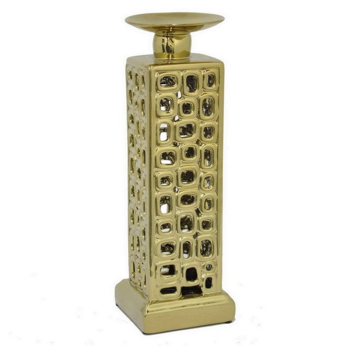 Benzara 14" Ceramic Candle Holder
