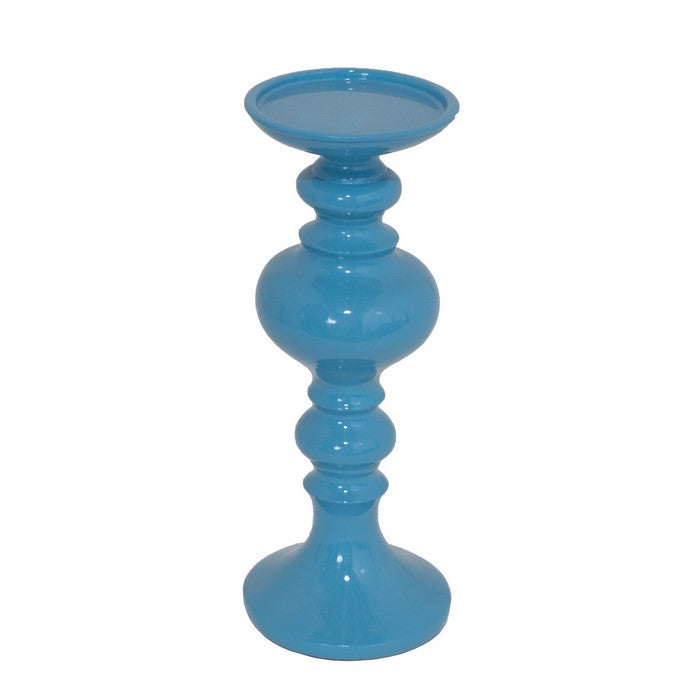 Stunningly Styled Blue Color Small Resin Candle Holder