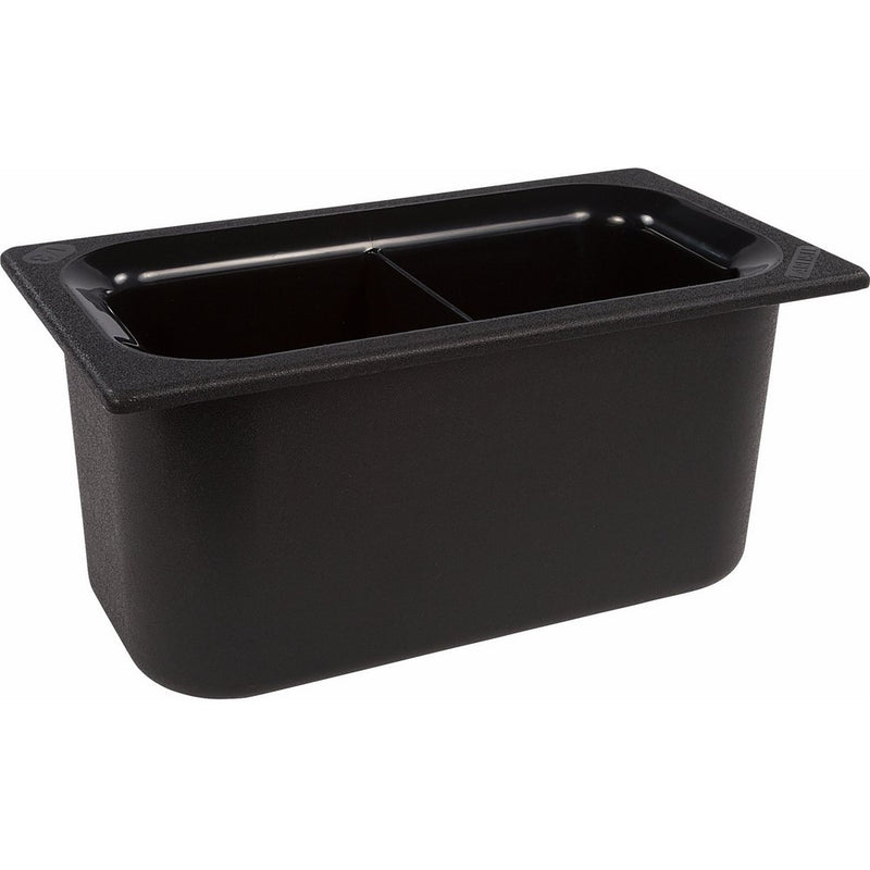 Carlisle CM110303 Coldmaster 6" D Third Size Divided Insulated Cold Food Pan, 3.4 Quart, Black