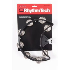 RhythmTech DST10 Drum Set Tambourine Nickel Jingles, Black