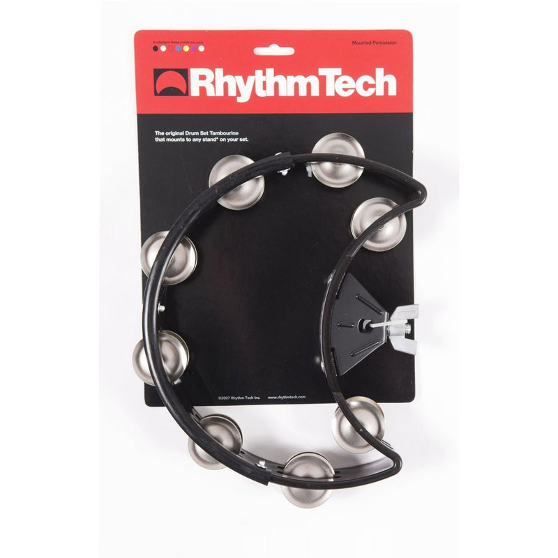 RhythmTech DST10 Drum Set Tambourine Nickel Jingles, Black