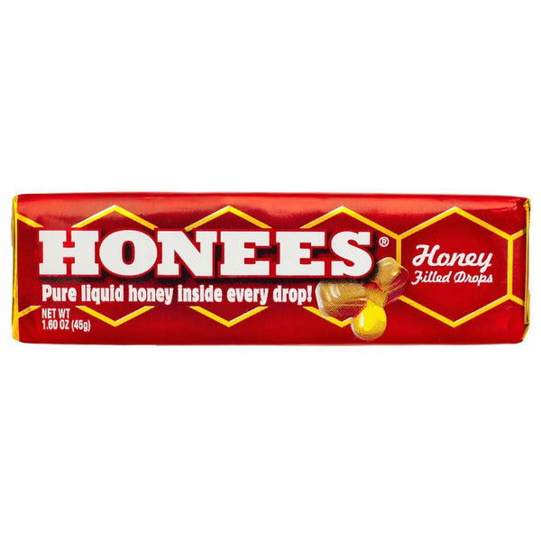 Honees Honey Filled Drops, 1.60 Bars (Pack of 24)