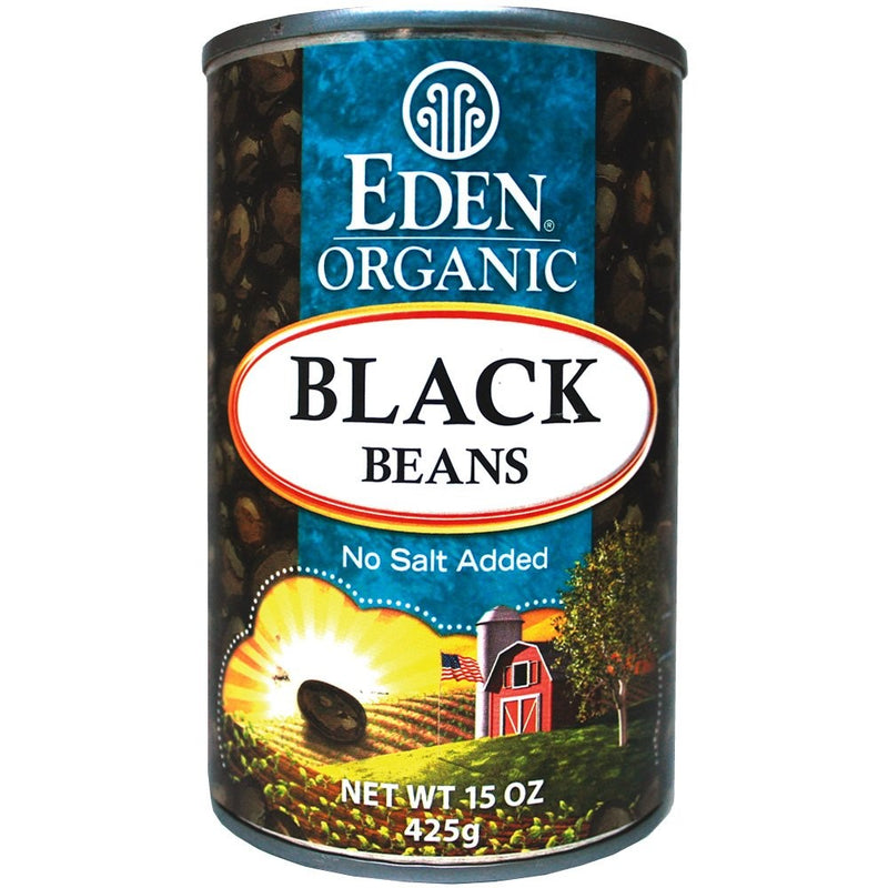Eden Organic Black Beans, No Salt Added, 15-Ounce Cans (Pack of 12)