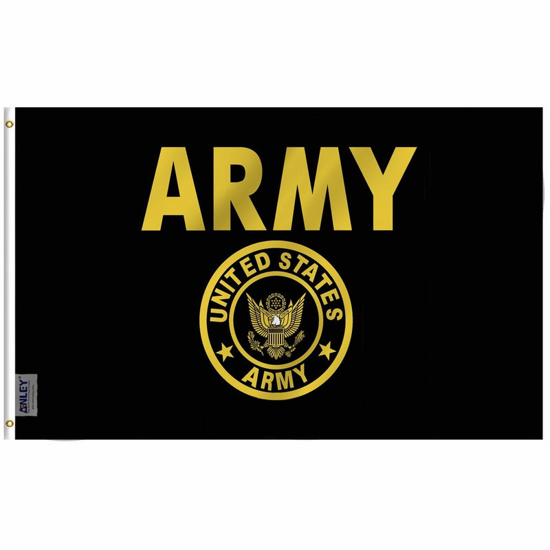 US Army Flag 3x5 NEW U S Military Gold w/Crest