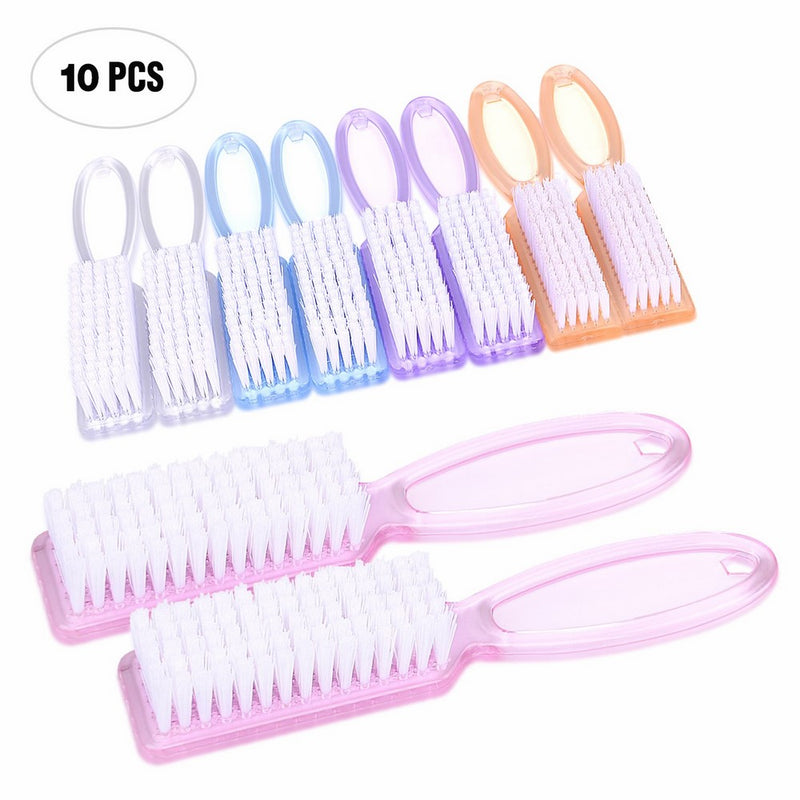 Yesker Yes-01 Pro Nail Scrub Brushes 10 Pcs, Multicolor