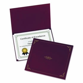 Oxford Certificate Holders, Letter Size, Burgundy, 5 per Pack5 (29900585BGD)
