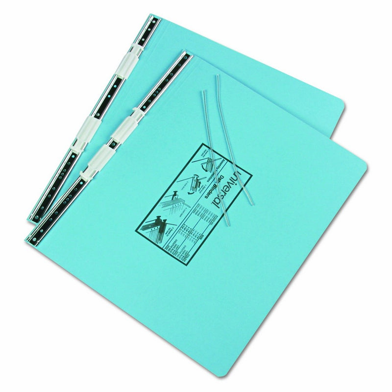 Universal 15441 Pressboard Hanging Data Binder, 14-7/8 x 11 Unburst Sheets, Light Blue