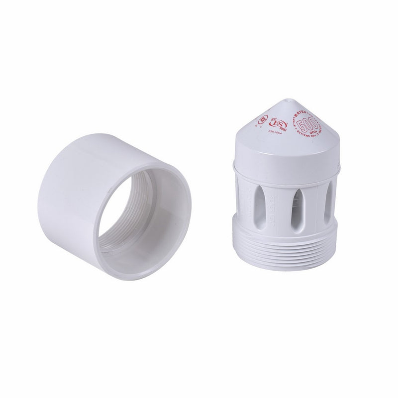 Oatey 39223 3"4" 500 DFU Sure-Vent AAV 3" x 4" Sch. 40 PVC adapter, Opens/closes as needed by building's plumbing system