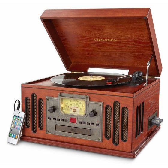 Crosley CR704C-PA Musician Turntable with Radio, CD Player, Cassette and Aux-In, Paprika