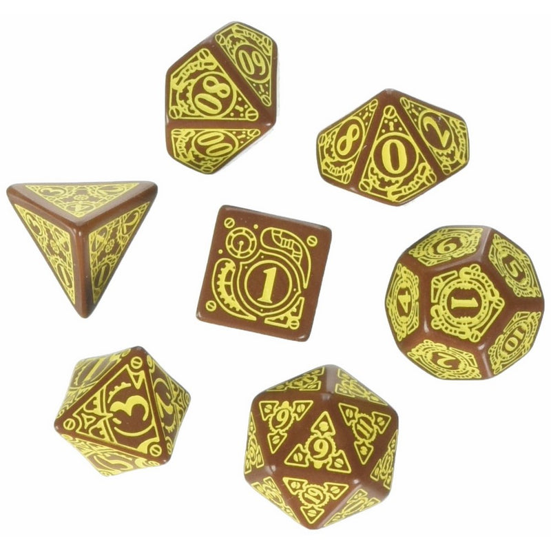 Steampunk Dice Brown/Yellow (7 Stk.) Board Game