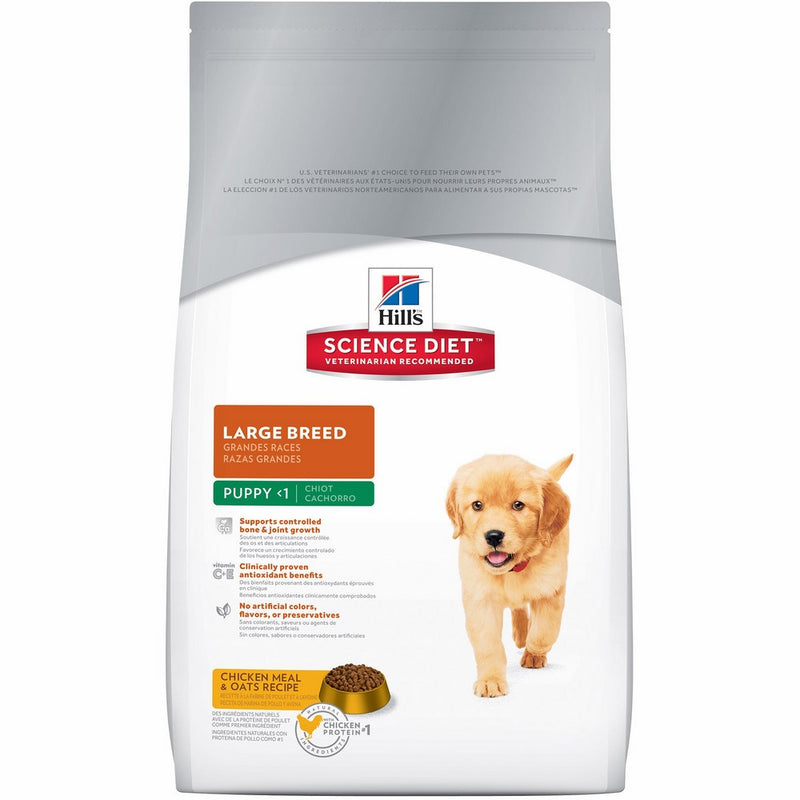 Hill's Science Diet Large Breed Puppy Food, Chicken Meal & Oats Dry Dog Food, 30 lb Bag