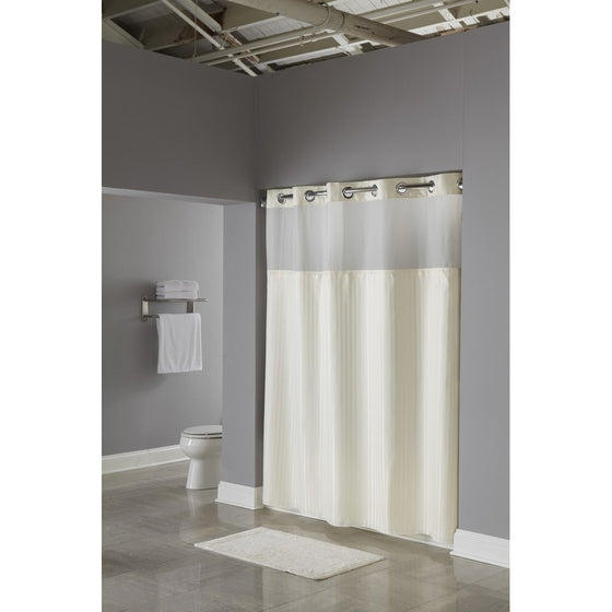 Hookless RBH53MY307 3-in-1 Shower Curtain, Beige