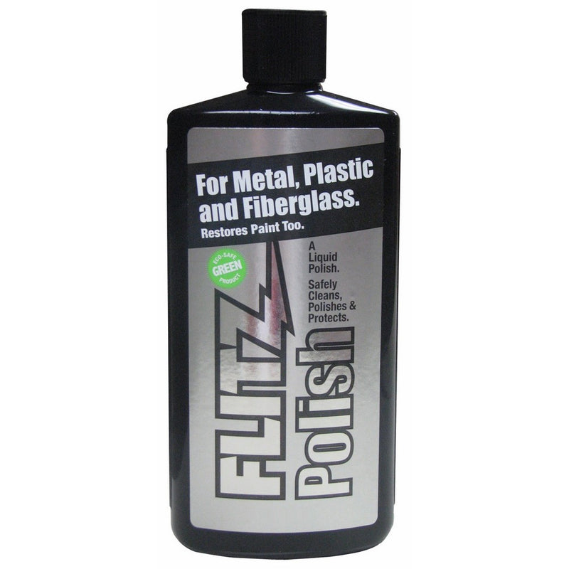 Flitz LQ 04506 Green Metal, Plastic and Fiberglass Polish Liquid, 16 oz. Bottle