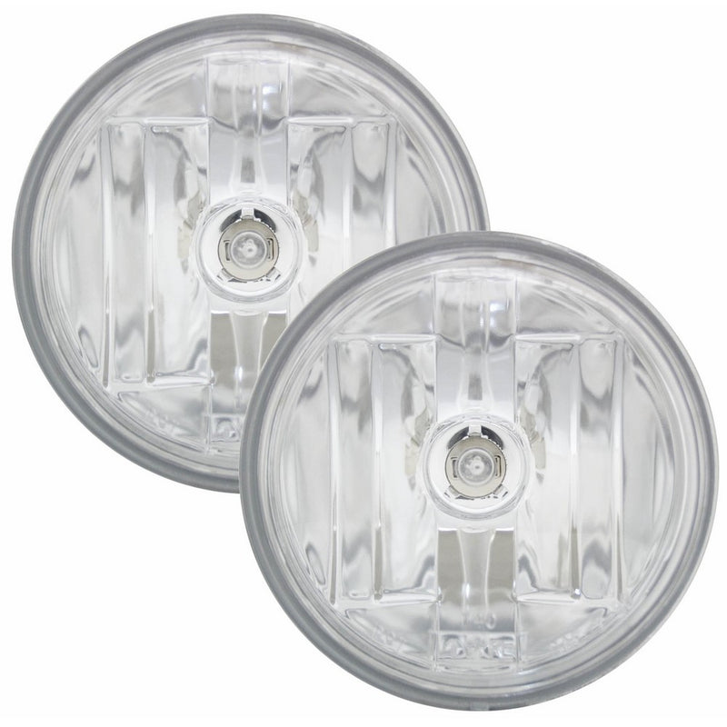 Adjure T40111 Clear Lens 4-1/2" Diamond Cut Ice Motorcycle Spotlight with H3 Bulb - Pair