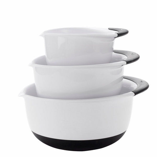 OXO Good Grips Mixing Bowl Set with Black Handles, 3-Piece