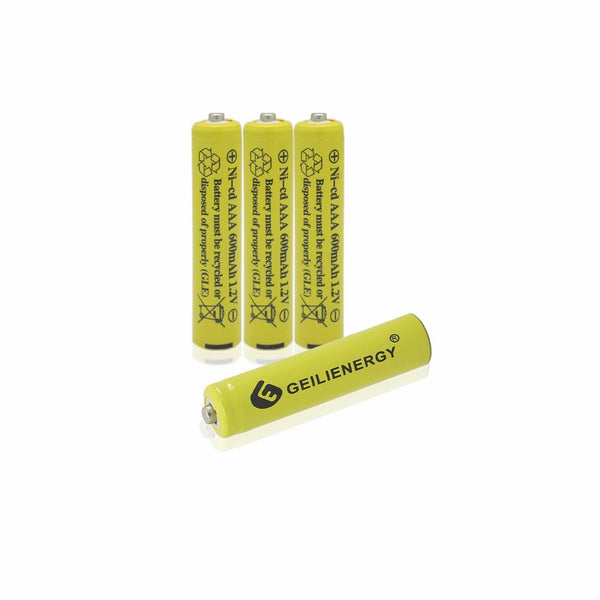 GEILIENERGY 4 Piece Set AAA NiCd 600mAh 1.2V Rechargeable Battery