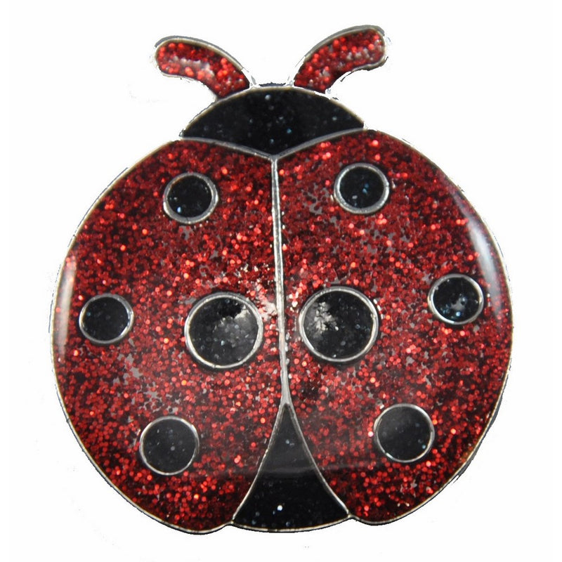 Navika Ladybug Glitzy Ball Marker with Hat Clip