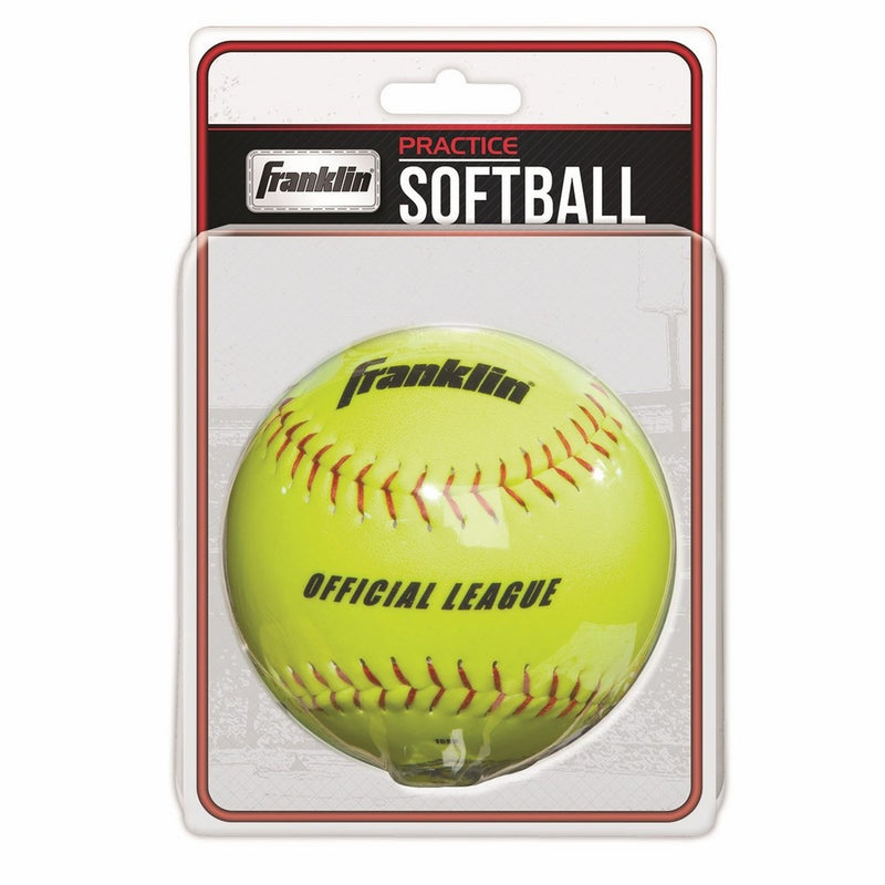 Franklin Sports Synthetic Cover Practice Softball, Yellow, 12-Inch