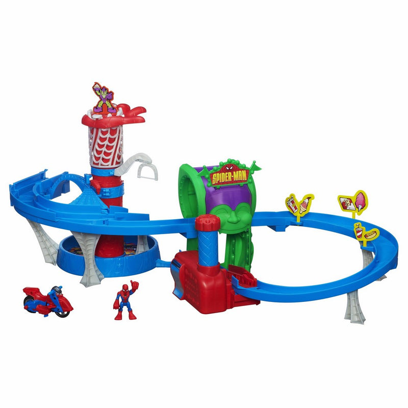 Playskool Heroes Marvel Spider-Man Adventures Web Racing Funhouse Playset