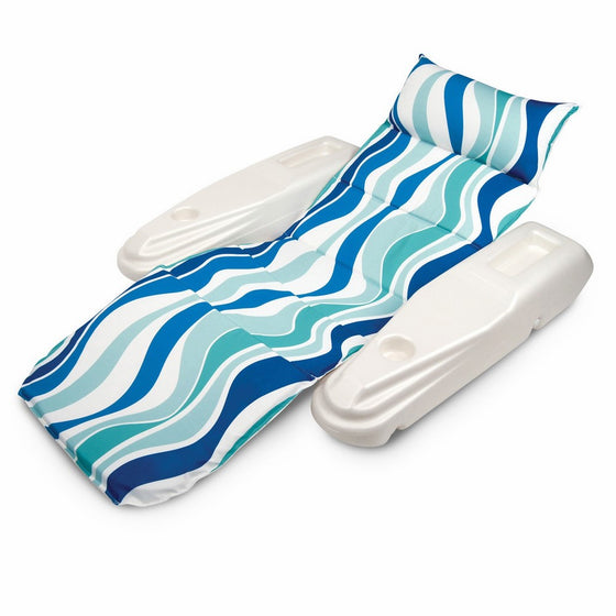 Poolmaster 70745 Rio Sun Adjustable Chaise Lounge - Blue Currents