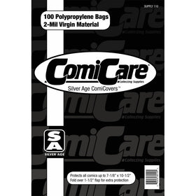 Silver Age Size Comicovers 100 Polypropylene Comic Book Bags