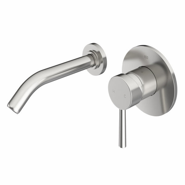 VIGO Olus Wall Mount Bathroom Faucet, Brushed Nickel
