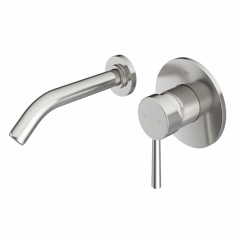 VIGO Olus Wall Mount Bathroom Faucet, Brushed Nickel