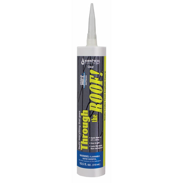 Sashco Through The Roof Sealant, 10.5 Ounce Cartridge, Clear (Pack of 12)