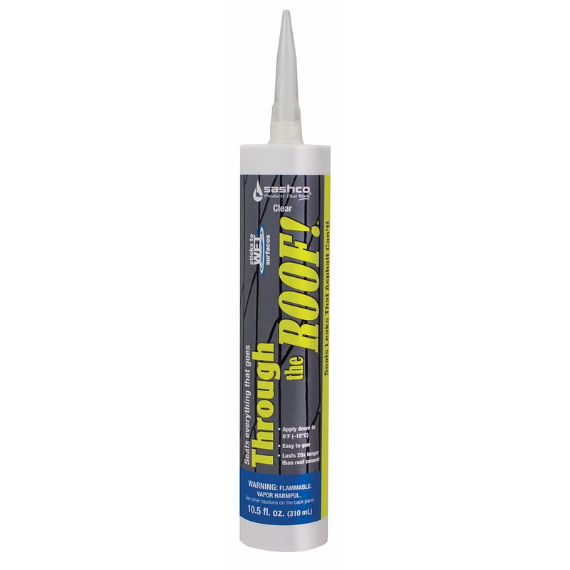 Sashco Through The Roof Sealant, 10.5 Ounce Cartridge, Clear (Pack of 12)