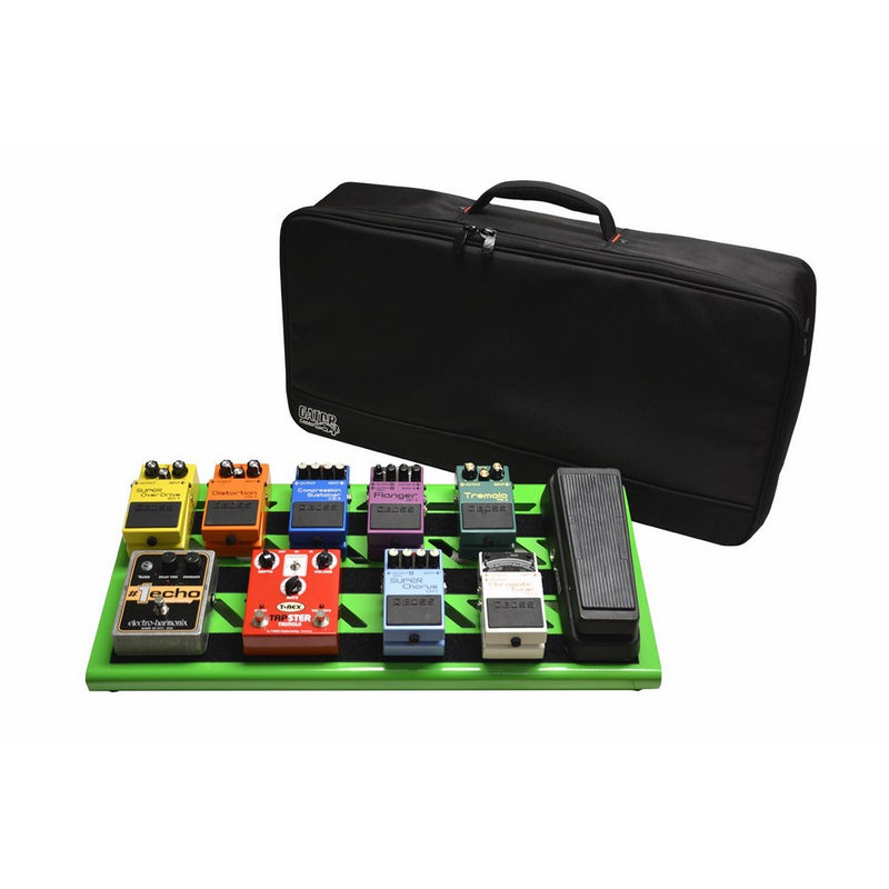 Gator GPB-BAK-GR Large Aluminum Pedal Board with Carry Bag, Screaming Green