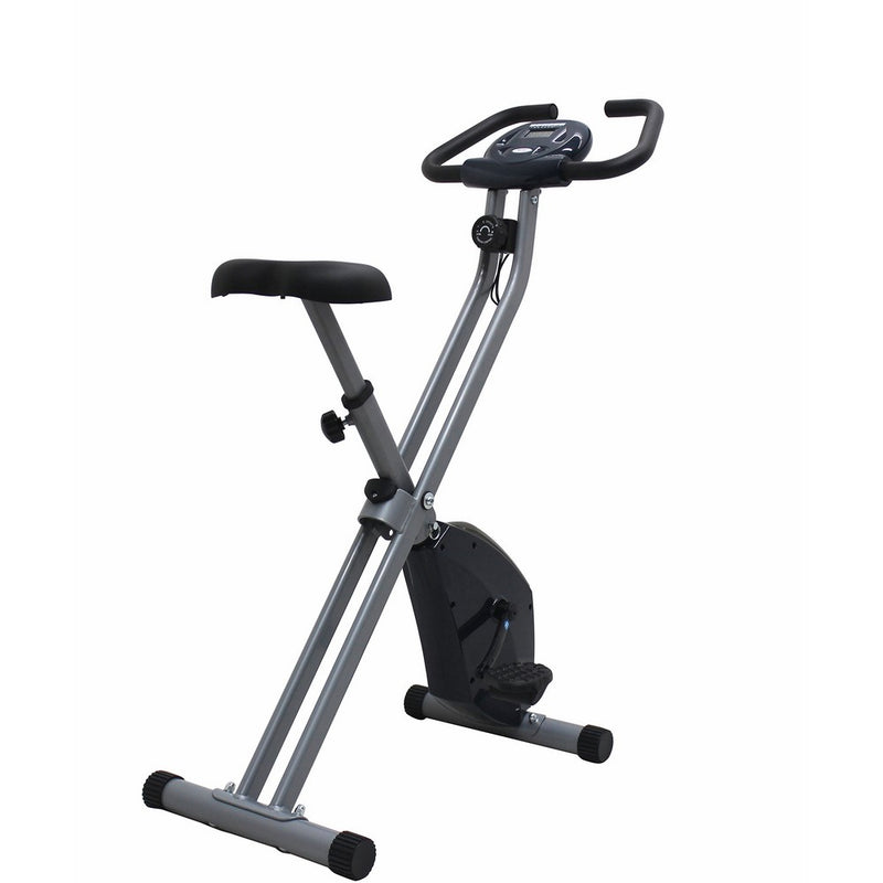 iLIVING USA Folding Upright "The X-Bike" with Calorie Counter, Grey