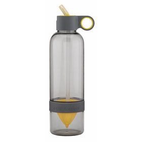 Citrus Zinger Sip by Zing Anything, Active Infusion Water Bottle, Citrus Fruit Infusion, BPA EA free Tritan, Reusable Water Bottle, Hydration, Infusion Technology, Flip Up Straw Cap, 28 oz., Gray