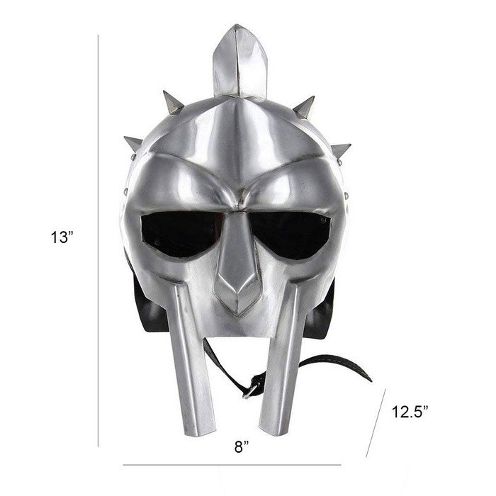 Medieval Roman Gladiator Armor Helmet, Silver