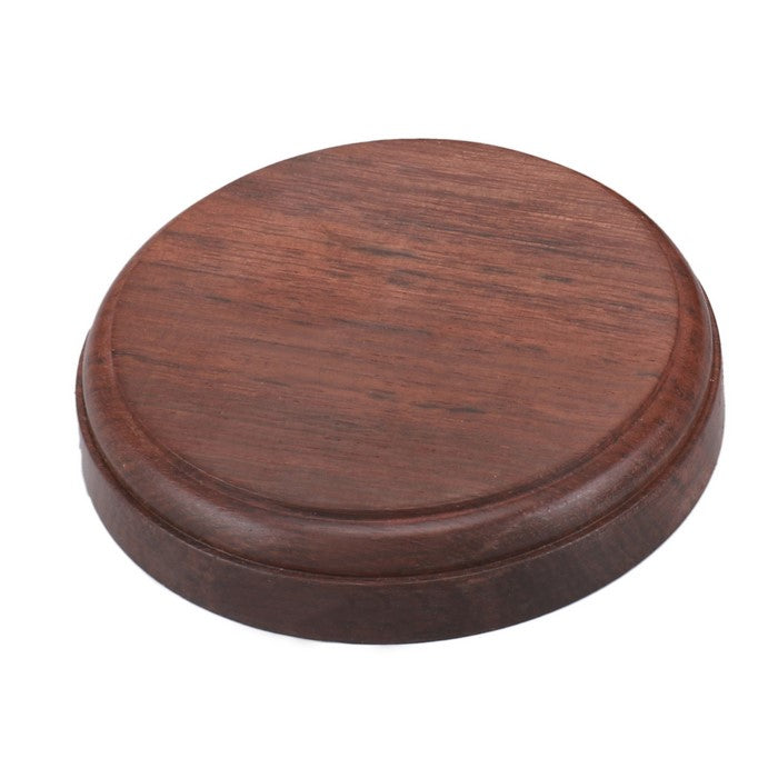 Wooden Gavel And Round Block Set, Natural Brown