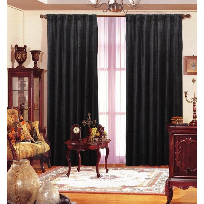 Black Velvet Drape 55"X 84" Each Panel