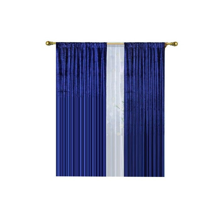 Blue Velvet Drape 55" X 96" Each Panel