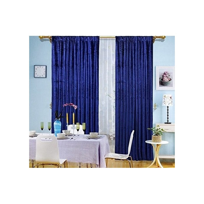 Blue Velvet Drape 55" X 108" Each Panel