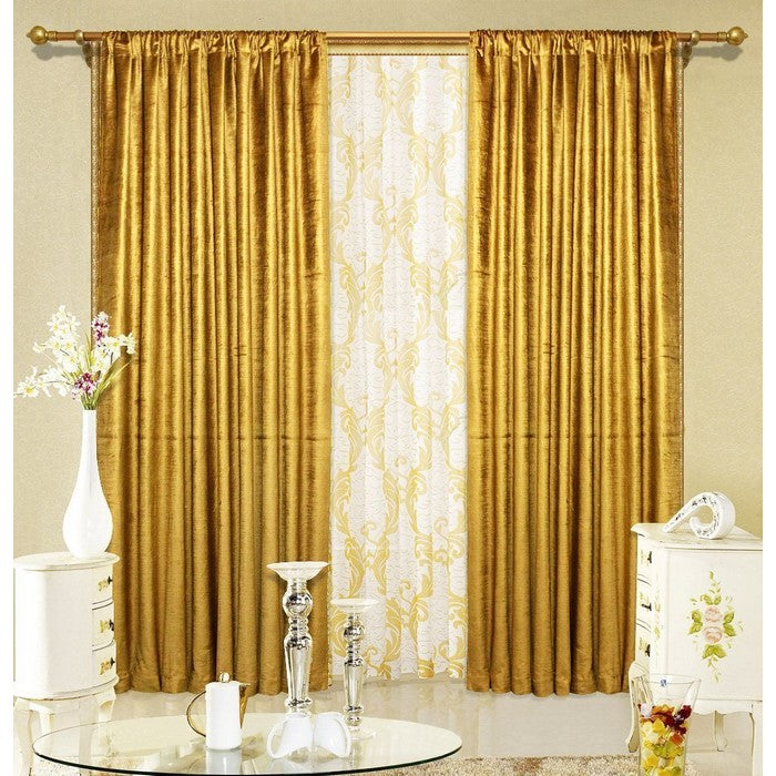 Gold Velvet Drape 55"X 84" Each Panel