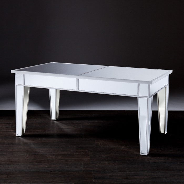 The Urban Port Mirror Cocktail Table/Coffee Table, Silver