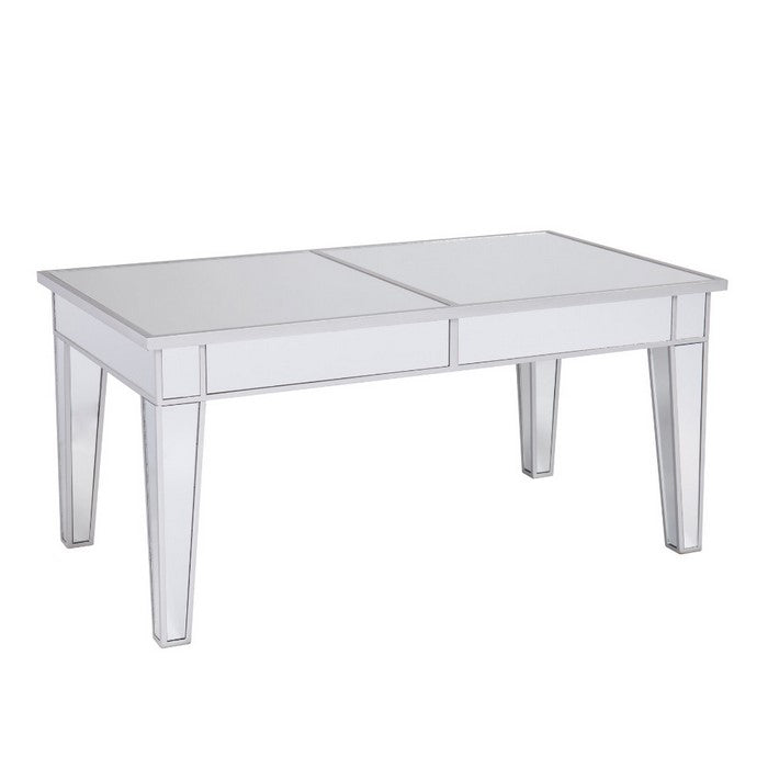 The Urban Port Mirror Cocktail Table/Coffee Table, Silver
