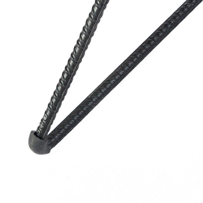 Mango Wood Saddle Seat Bar Stool With Iron Rod Legs, Brown and Black