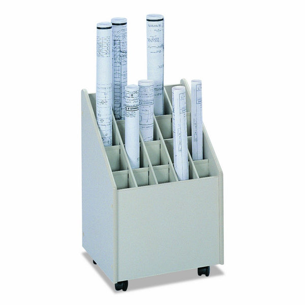 Safco Products 3082 Mobile Roll File, 20 Compartment, Putty