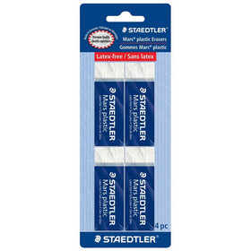 STAEDTLER Mars Plastic, Premium Quality Vinyl Eraser, White, Latex-free, Age-resistant, Minimal Crumbling (526 50 BK)